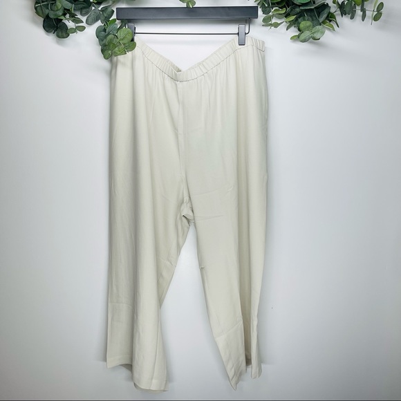 NWT Eileen Fisher - System Silk Georgette Crepe Cropped Pants XXL - Picture 2 of 12
